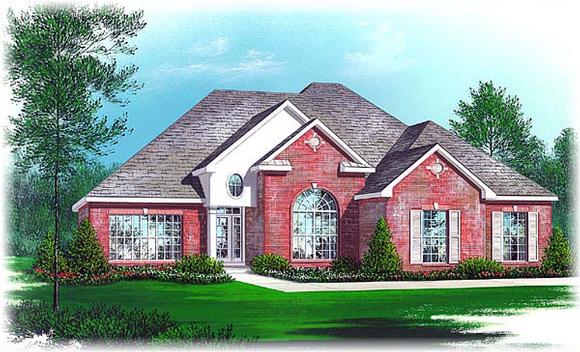 European House Plan 60236 with 3 Beds, 3 Baths, 2 Car Garage Elevation