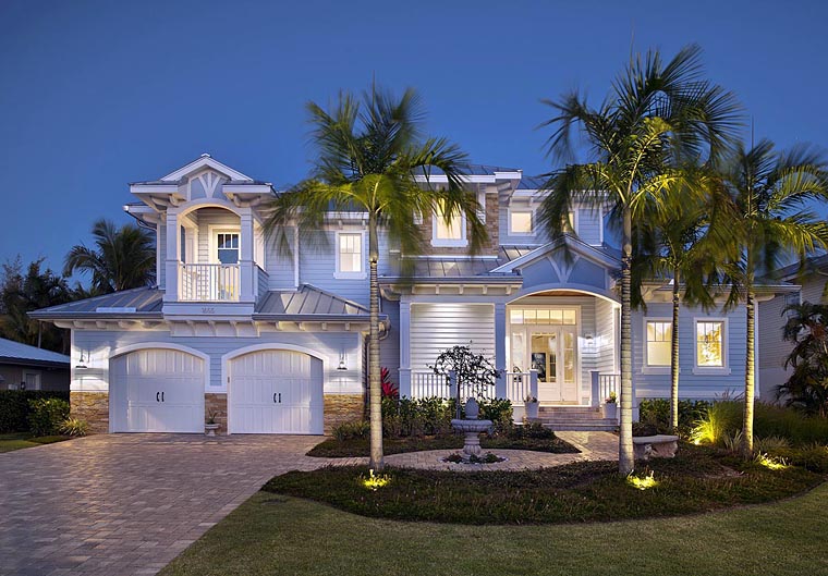 House Plan 60596 - Coastal Style with 3445 Sq Ft, 3 Bed, 3 Bath ...