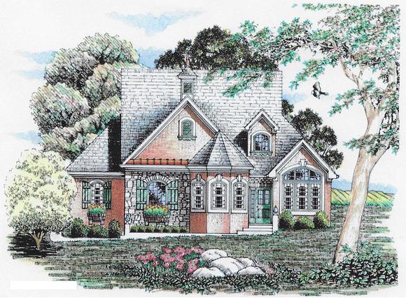 Traditional House Plan 60671 with 3 Beds, 3 Baths, 2 Car Garage Elevation