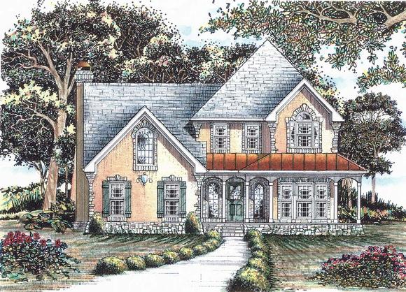 Country, Traditional House Plan 60673 with 5 Beds, 5 Baths, 2 Car Garage Elevation