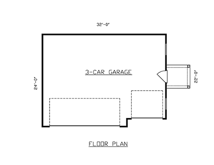 Traditional 3 Car Garage Plan 60678 First Level Plan