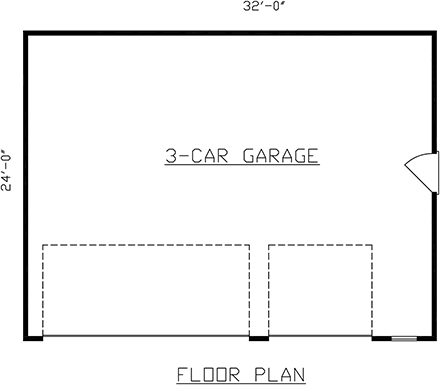 3 Car Garage Plan 60679 First Level Plan