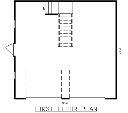 Cottage, Country, European, French Country 2 Car Garage Plan 60682 First Level Plan