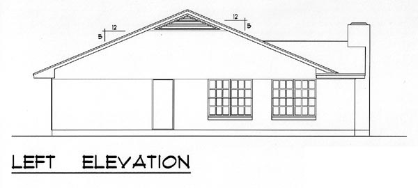 Country, Ranch, Traditional Plan with 1051 Sq. Ft., 3 Bedrooms, 2 Bathrooms, 1 Car Garage Picture 2
