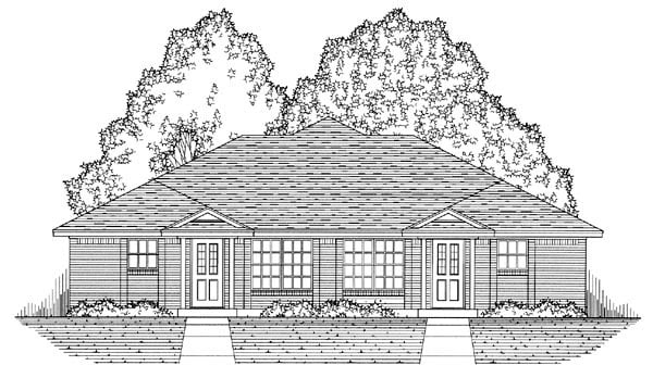 Country, Narrow Lot, Ranch, Traditional Plan with 1725 Sq. Ft., 4 Bedrooms, 4 Bathrooms, 4 Car Garage Picture 5