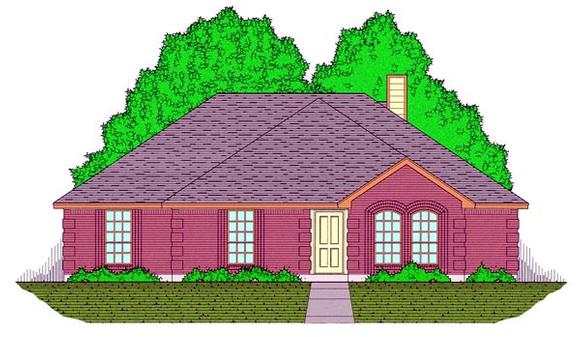 European, Southwest, Traditional House Plan 60818 with 3 Beds, 2 Baths, 3 Car Garage Elevation