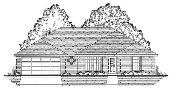 European, Traditional Plan with 1870 Sq. Ft., 3 Bedrooms, 2 Bathrooms, 2 Car Garage Picture 5