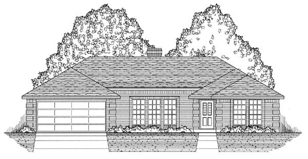 European, Traditional Plan with 1895 Sq. Ft., 3 Bedrooms, 2 Bathrooms, 2 Car Garage Picture 5