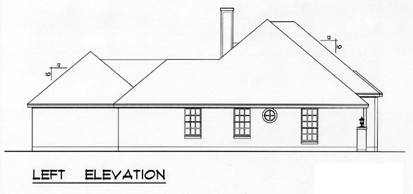 European, Traditional Plan with 1947 Sq. Ft., 3 Bedrooms, 2 Bathrooms, 2 Car Garage Picture 2