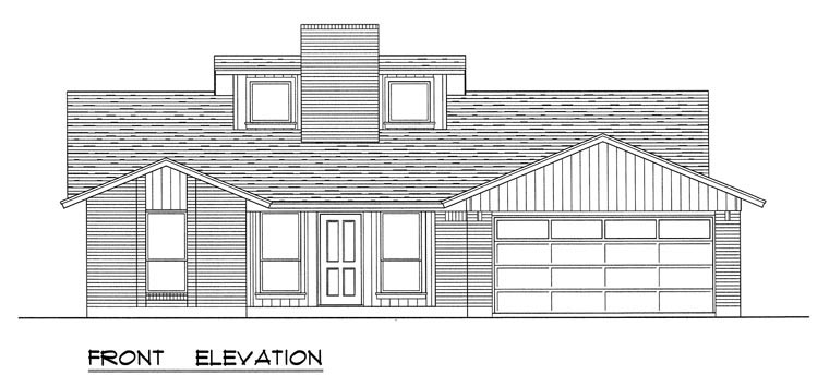 Contemporary Plan with 1678 Sq. Ft., 3 Bedrooms, 2 Bathrooms, 2 Car Garage Picture 4