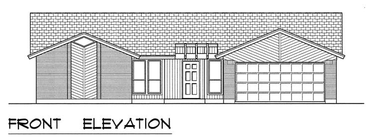 Contemporary Plan with 1737 Sq. Ft., 3 Bedrooms, 2 Bathrooms, 2 Car Garage Picture 4