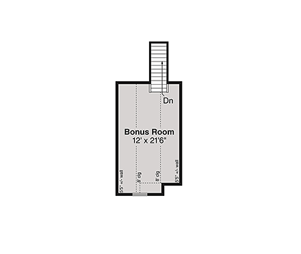Cottage, Country, Ranch, Traditional House Plan 60900 with 3 Beds, 2 Baths, 2 Car Garage Second Level Plan