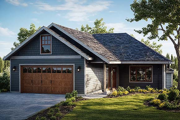 Cottage, Country, Ranch, Traditional House Plan 60900 with 3 Beds, 2 Baths, 2 Car Garage Elevation