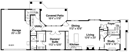 Contemporary, European, Florida, Mediterranean House Plan 60919 with 3 Beds, 4 Baths, 2 Car Garage First Level Plan