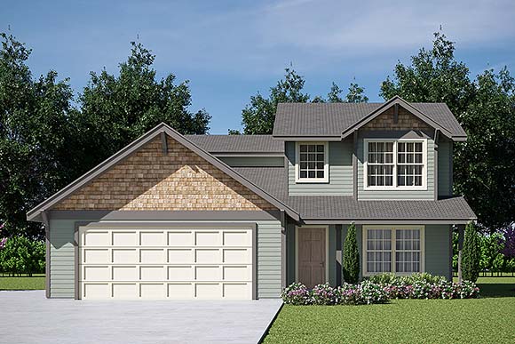 Contemporary, Country, Ranch, Traditional House Plan 60921 with 4 Beds, 3 Baths, 2 Car Garage Elevation