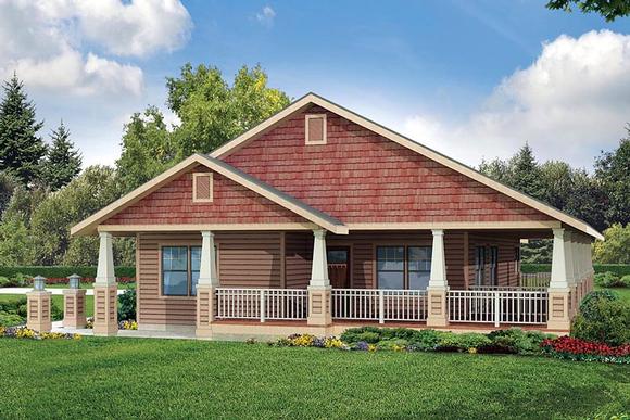 Cottage, Country, Craftsman, Ranch House Plan 60926 with 3 Beds, 2 Baths, 2 Car Garage Elevation