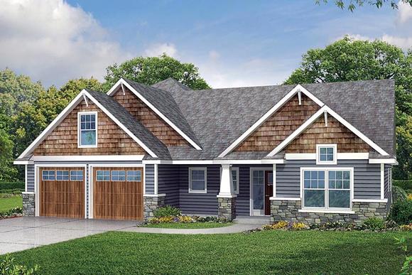 Cape Cod, Cottage, Country, Craftsman House Plan 60942 with 3 Beds, 3 Baths, 2 Car Garage Elevation