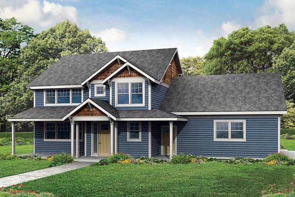Country, Traditional House Plan 60943 with 3 Beds, 3 Baths, 2 Car Garage Elevation