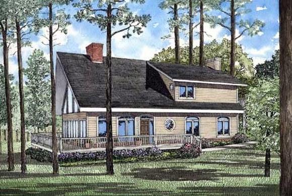 Traditional House Plan 61006 with 3 Beds, 2 Baths, 2 Car Garage Elevation