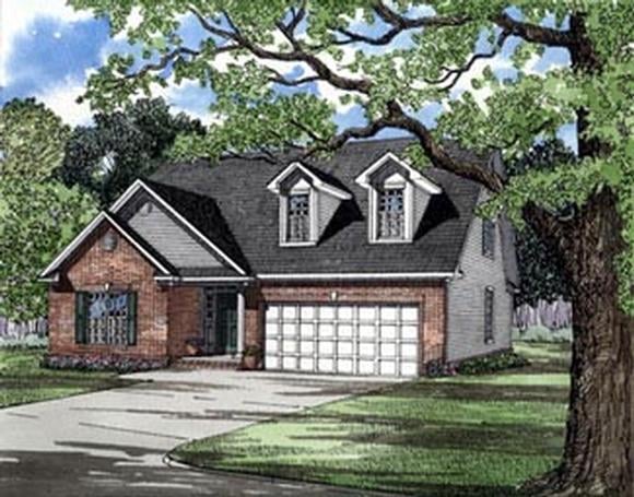 Traditional House Plan 61014 with 3 Beds, 2 Baths, 2 Car Garage Elevation
