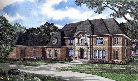 Colonial, Contemporary, Southern House Plan 61050 with 4 Beds, 6 Baths, 3 Car Garage Elevation