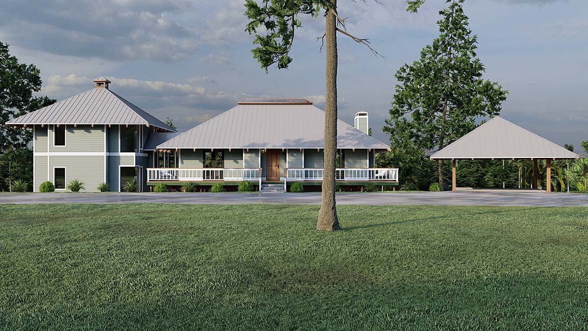 Country, Southern Plan with 2610 Sq. Ft., 2 Bedrooms, 3 Bathrooms Elevation