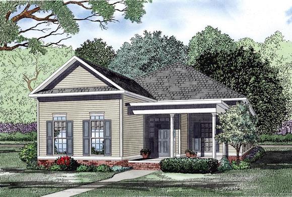 European, Traditional House Plan 61069 with 3 Beds, 2 Baths, 2 Car Garage Elevation