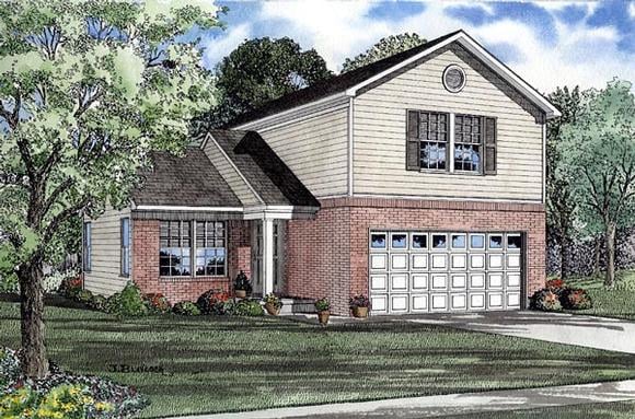 Traditional House Plan 61213 with 3 Beds, 3 Baths, 2 Car Garage Elevation