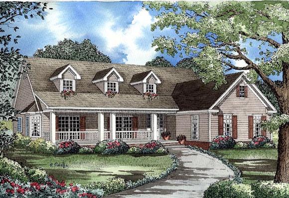 Country House Plan 61222 with 4 Beds, 4 Baths, 2 Car Garage Elevation