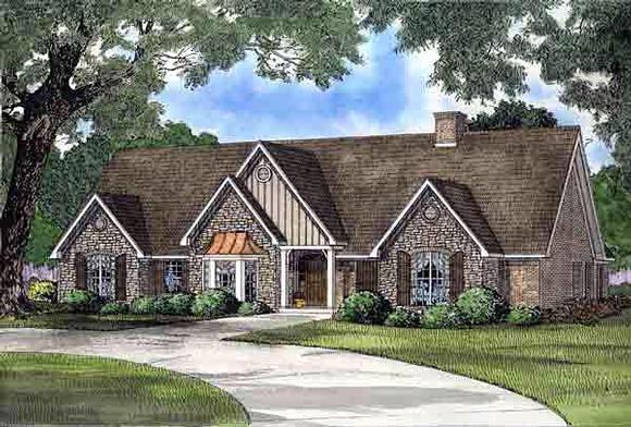 Traditional House Plan 61235 with 5 Beds, 5 Baths, 3 Car Garage Elevation