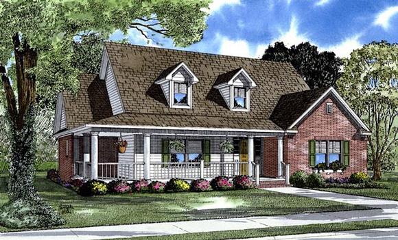 Country House Plan 61288 with 3 Beds, 3 Baths, 2 Car Garage Elevation
