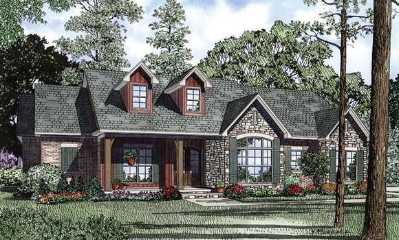 Country, Craftsman, Ranch, Traditional House Plan 61297 with 3 Beds, 3 Baths, 2 Car Garage Elevation