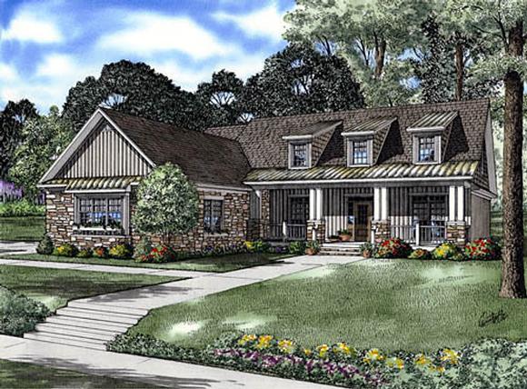 Country House Plan 61332 with 4 Beds, 4 Baths, 2 Car Garage Elevation