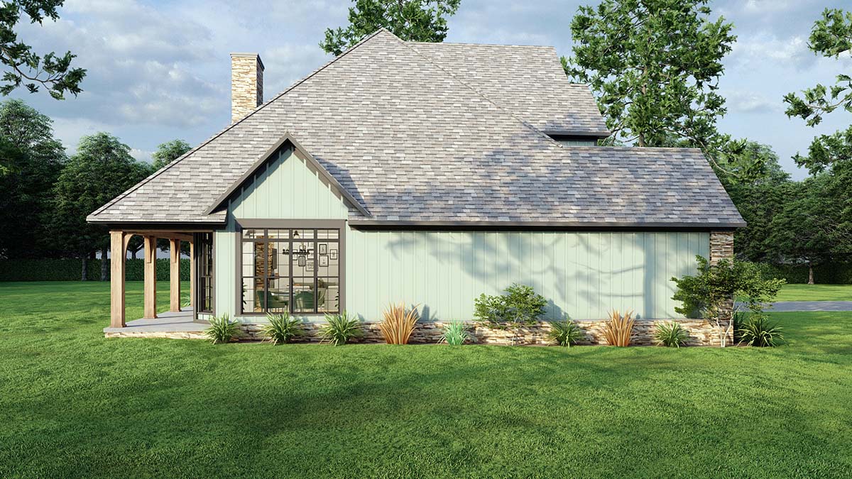 Craftsman, Traditional Plan with 2481 Sq. Ft., 3 Bedrooms, 3 Bathrooms, 2 Car Garage Picture 3