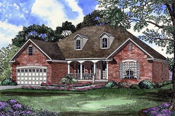 House Plan 61369 with 4 Beds, 2 Baths, 2 Car Garage Elevation