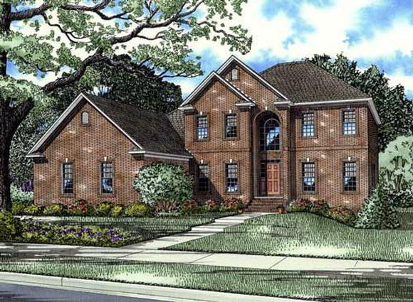 House Plan 61383 with 5 Beds, 4 Baths, 3 Car Garage Elevation