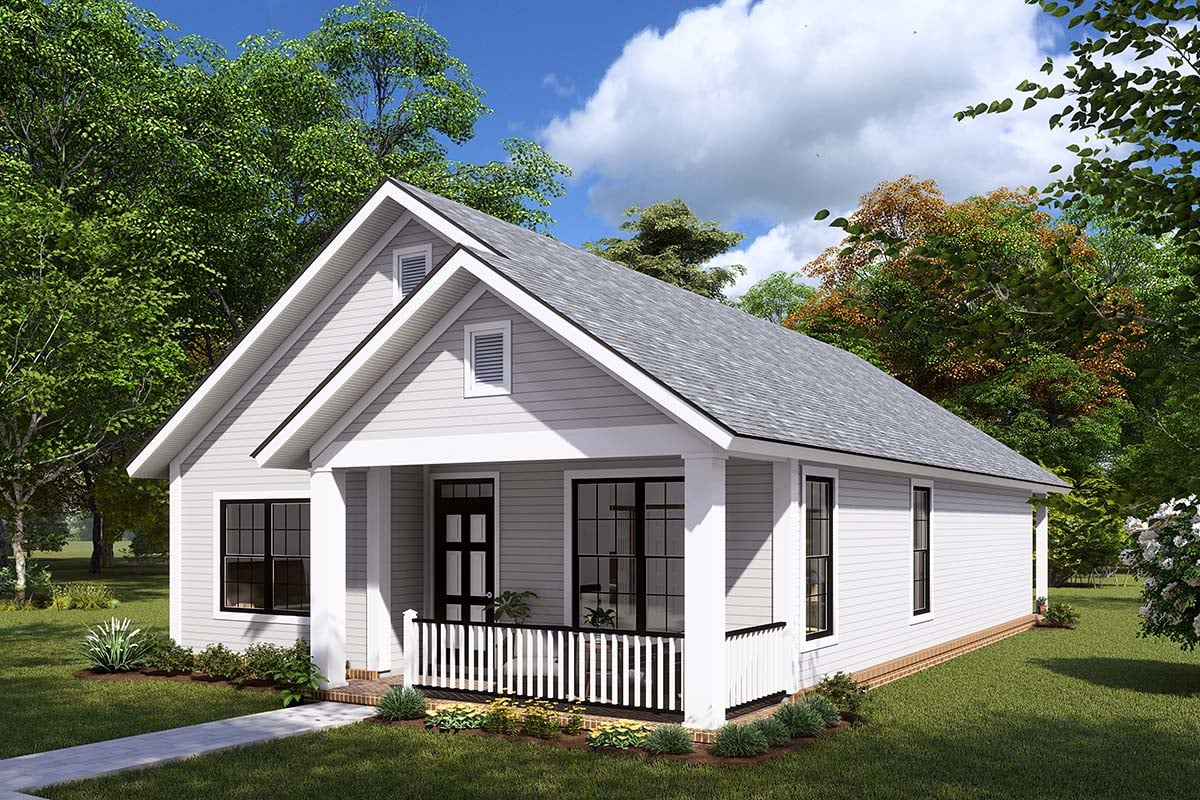 Cottage, Traditional Plan with 1397 Sq. Ft., 3 Bedrooms, 2 Bathrooms Picture 2