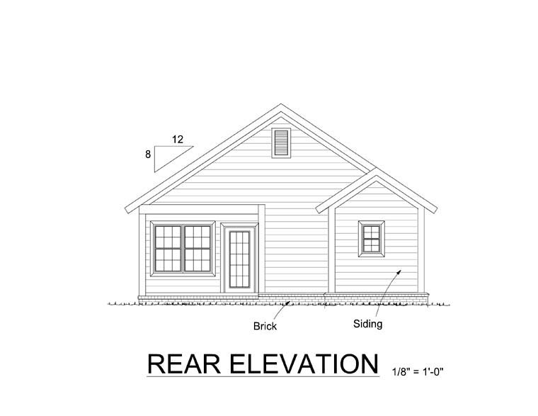 Cottage, Traditional Plan with 1397 Sq. Ft., 3 Bedrooms, 2 Bathrooms Picture 8