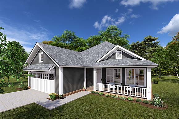 Traditional House Plan 61426 with 3 Beds, 2 Baths, 2 Car Garage Elevation