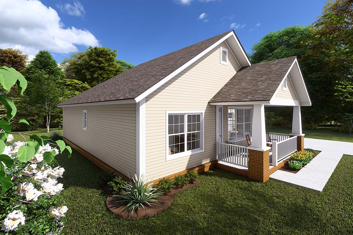 Traditional Plan with 1147 Sq. Ft., 2 Bedrooms, 2 Bathrooms, 2 Car Garage Picture 3