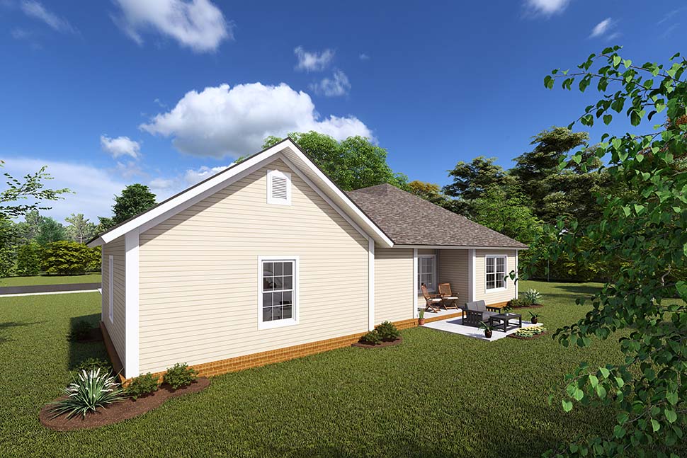 Traditional Plan with 1147 Sq. Ft., 2 Bedrooms, 2 Bathrooms, 2 Car Garage Picture 5
