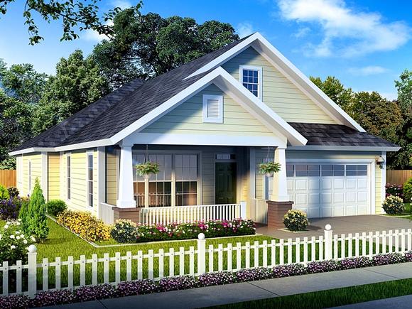 Traditional House Plan 61430 with 3 Beds, 2 Baths, 2 Car Garage Elevation