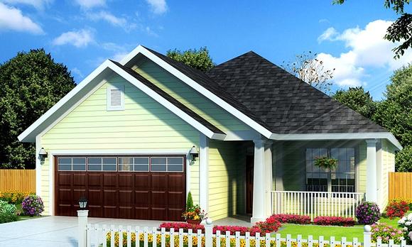 Traditional House Plan 61431 with 3 Beds, 2 Baths, 2 Car Garage Elevation