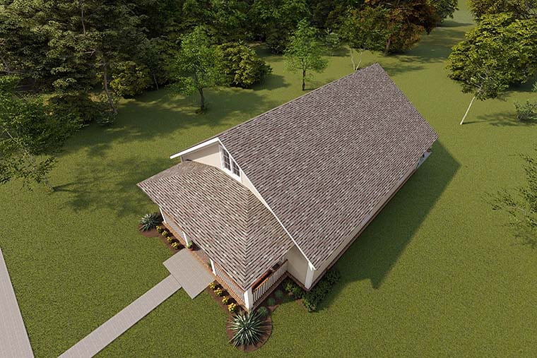 Cottage, Country, Southern, Traditional Plan with 1277 Sq. Ft., 3 Bedrooms, 2 Bathrooms Picture 6