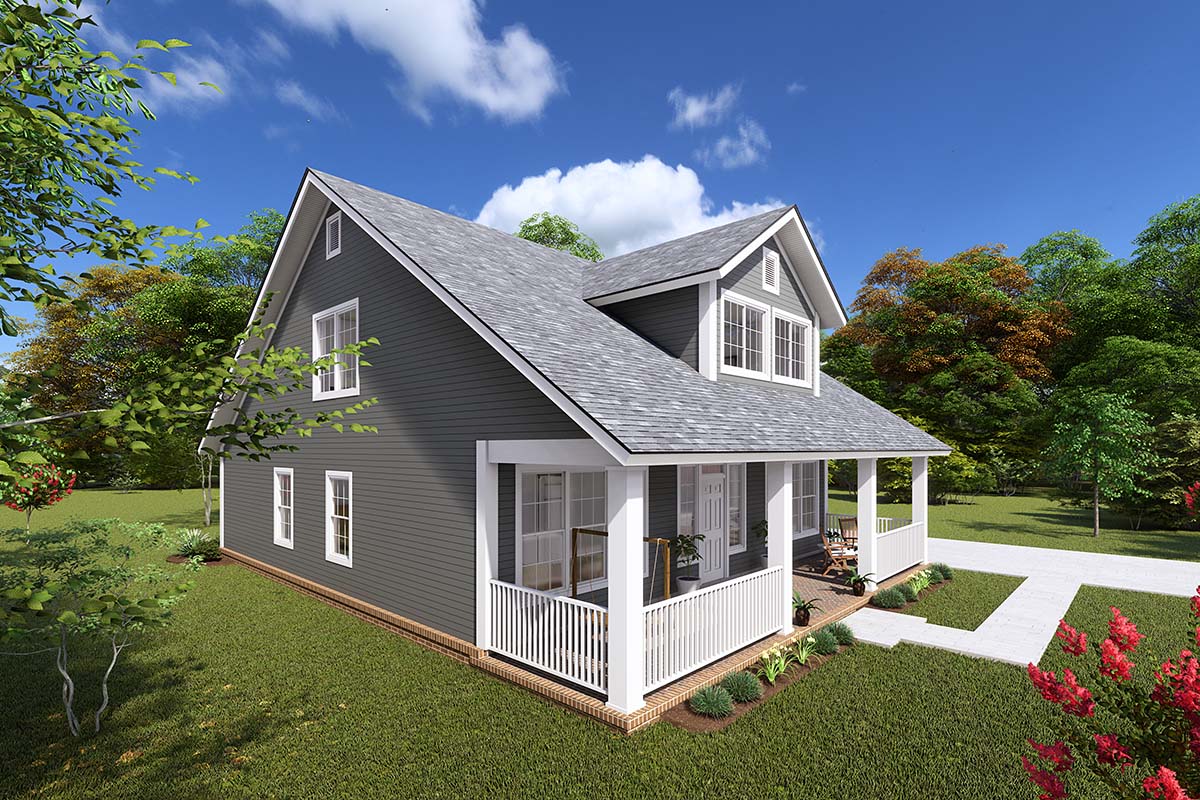 Cape Cod, Country, Southern Plan with 2066 Sq. Ft., 3 Bedrooms, 3 Bathrooms, 2 Car Garage Picture 3
