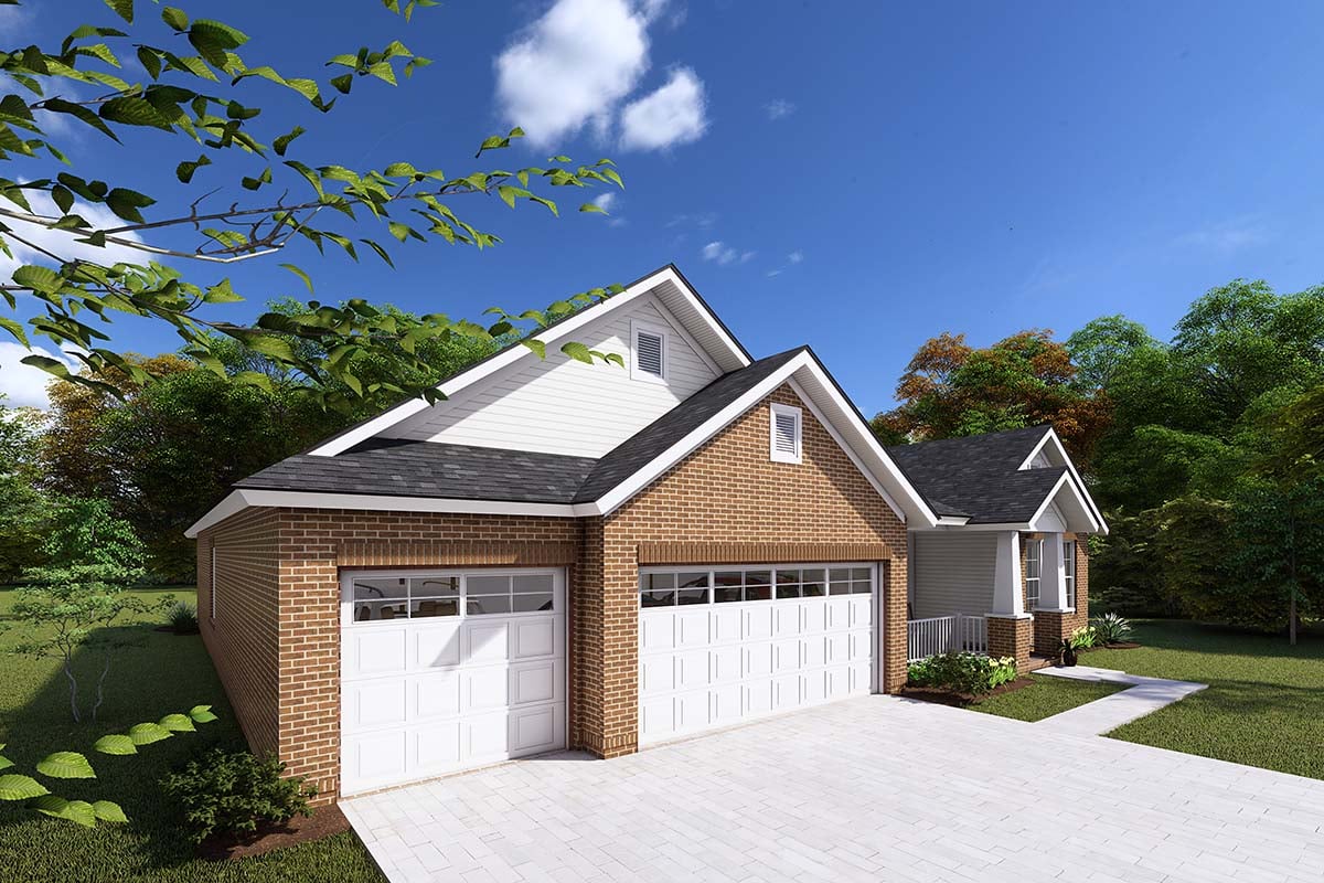 Bungalow, Traditional Plan with 2062 Sq. Ft., 4 Bedrooms, 3 Bathrooms, 3 Car Garage Picture 3