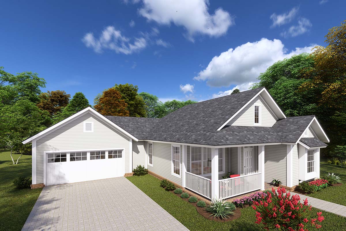 Traditional Plan with 1426 Sq. Ft., 3 Bedrooms, 2 Bathrooms, 2 Car Garage Picture 3
