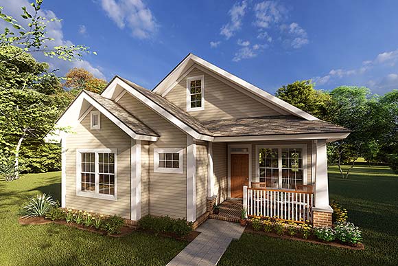 Cottage, Traditional House Plan 61448 with 3 Beds, 2 Baths Elevation