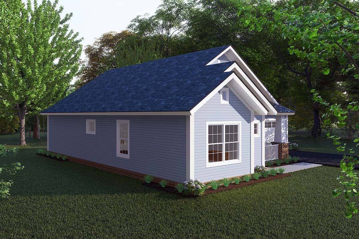 Traditional Plan with 1163 Sq. Ft., 3 Bedrooms, 2 Bathrooms, 2 Car Garage Picture 3