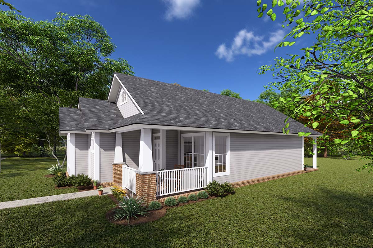 Bungalow, Traditional Plan with 1381 Sq. Ft., 3 Bedrooms, 2 Bathrooms Picture 2